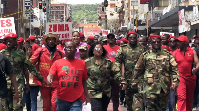 Anti-Zuma demonstration in Pretoria ahead of corruption report