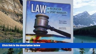 Books to Read  Law for Recreation and Sport Managers  Best Seller Books Best Seller