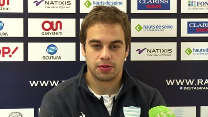 Top 14     Racing - MHR: conférence d'avant match de James Hart