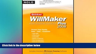 READ FULL  Quicken Willmaker Plus 2008 Edition: Estate Planning Essentials (Book with CD-ROM)