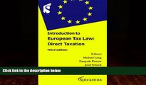 Books to Read  Introduction to European Tax Law: Direct Taxation (Third Edition)  Best Seller