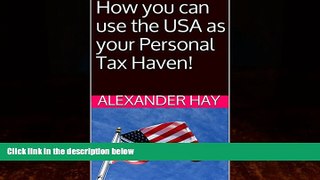 Big Deals  How you can use the USA as your Personal Tax Haven!  Best Seller Books Most Wanted