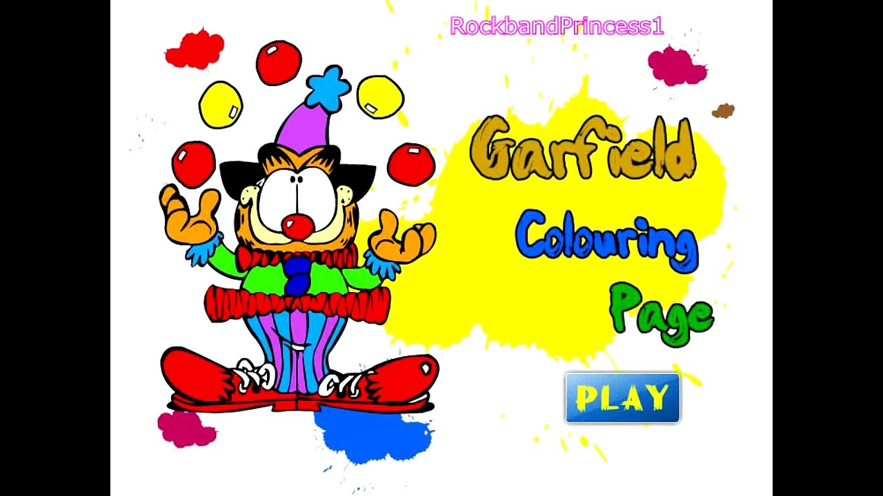 Garfield Games Online Garfield Colouring Game Garfield and Friends Games