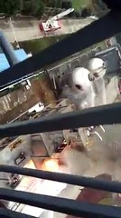 fuerte incendio y explosion se origina en planta gasifera