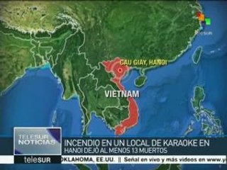 Vietnam: mueren 13 personas durante un incendio en Hanoi