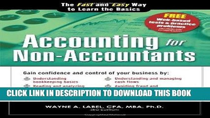 [Ebook] Accounting for Non-Accountants, 3E: The Fast and Easy Way to Learn the Basics (Quick Start