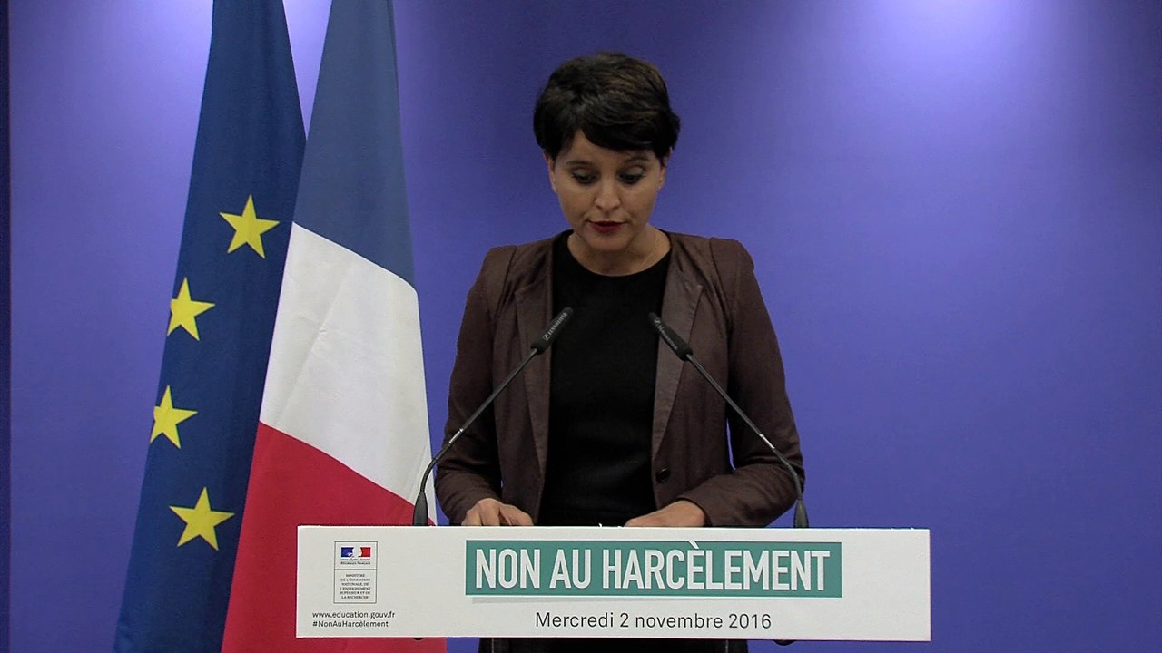 [ARCHIVE] "Non au harcèlement" : discours de Najat Vallaud-Belkacem - 02 novembre 2016