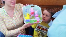 Peppa Pig GIANT SURPRISE Egg Episode Play-Doh Surprise George Pig Peppa Keychain Backpack MLP Video