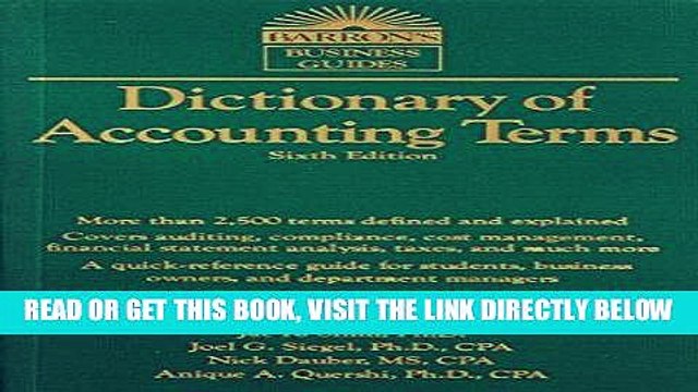 [BOOK] PDF Dictionary of Accounting Terms (Barron s Business Dictionaries) Collection BEST SELLER