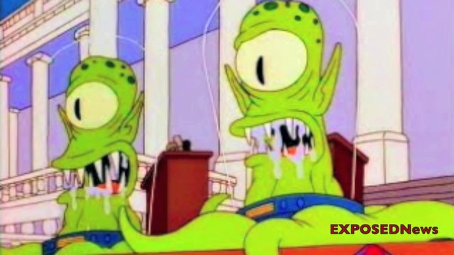 The Simpsons Expose Reptilian Shapeshifter Two Party Systen