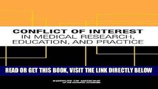 [READ] EBOOK Conflict of Interest in Medical Research, Education, and Practice BEST COLLECTION