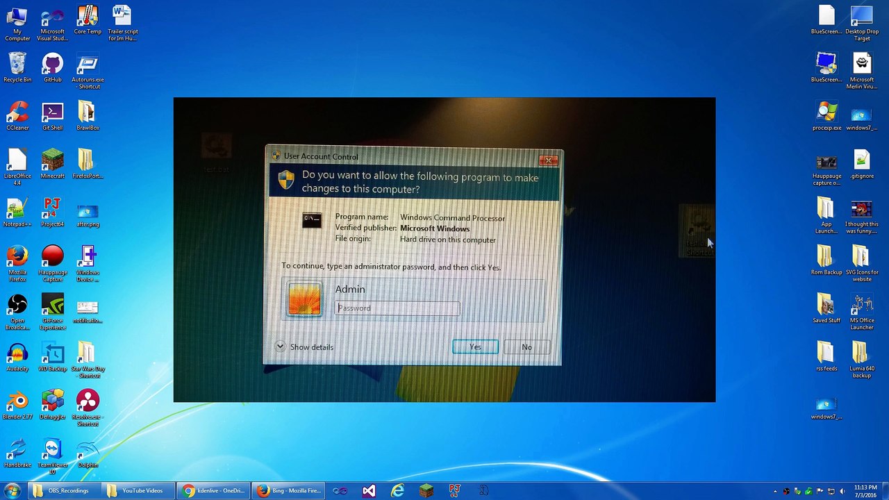(UPDATED) How to run Windows batch scripts with admin permissions from a shortcut.