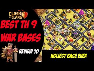 The Ugliest Base Ever?!! But Solid! | Best TH 9 War Base Design #10 | Clash of Clans