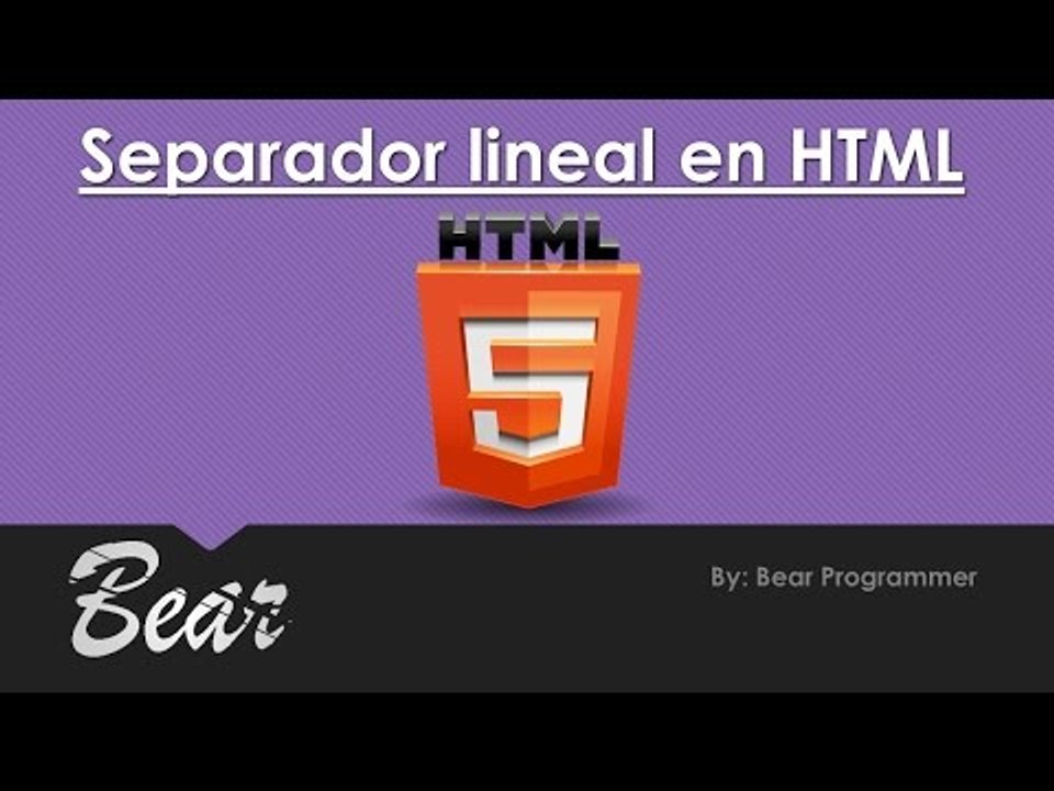 Curso de html || linea de  separacion etiqueta "Hr" ||capitulo 6