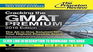 [READ] EBOOK Cracking the GMAT Premium Edition with 6 Computer-Adaptive Practice Tests, 2016