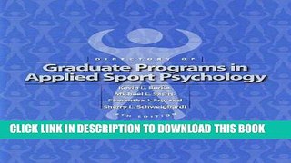 [READ] EBOOK Directory of Graduate Programs in Applied Sport Psychology ONLINE COLLECTION