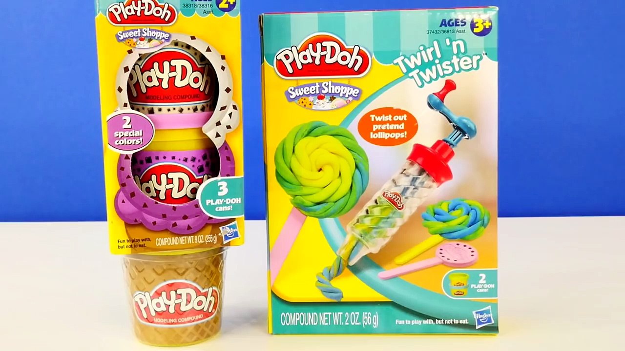 Play Doh Twirl n Twister Ice Cream Sweet Shoppe Play Dough Lollipops Plastilina Frozen Barbie