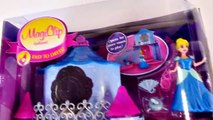 Magiclip Cinderella Castle Dress Swap Disney Princess Frozen Anna Ariel Mini Barbie Dolls Play Doh