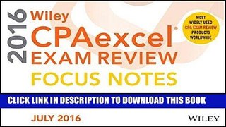 Ebook Wiley CPAexcel Exam Review July 2016 Focus Notes: Regulation Free Download
