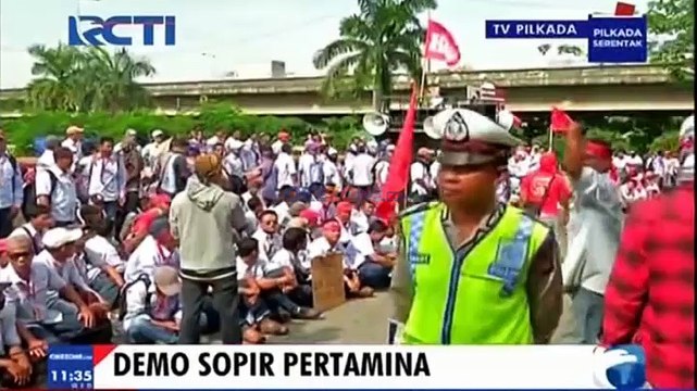 Demo Sopir Pertamina Tuntut Sistem Kerja Kontrak Dihapus