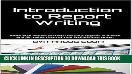 [READ] EBOOK Introduction to Report Writing: Write high impact material for your specific audience