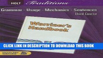 Ebook Holt Traditions Warriner s Handbook: Student Edition Grade 9 Third Course 2008 Free Read