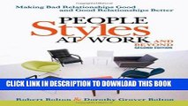 Ebook People Styles at Work...And Beyond: Making Bad Relationships Good and Good Relationships
