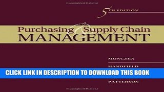 Ebook Purchasing and Supply Chain Management Free Read