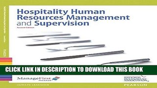 Ebook ManageFirst: Hospitality Human Resources Management   Supervision with Answer Sheet (2nd