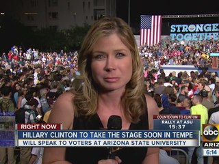 Hillary Clinton makes campaign stop at Arizona State