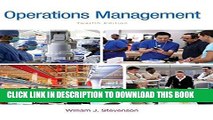[FREE] EBOOK Operations Management (McGraw-Hill Series in Operations and Decision Sciences) BEST