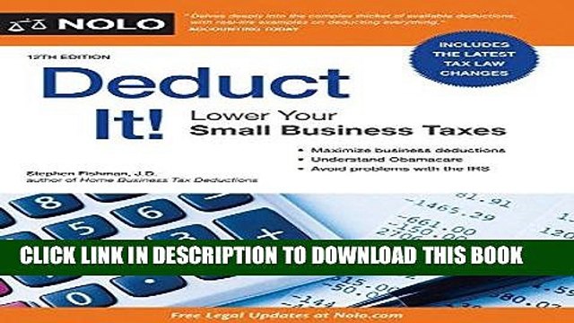 [READ] EBOOK Deduct It!: Lower Your Small Business Taxes BEST COLLECTION