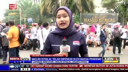 Bagian Dalam dan Luar Masjid Istiqlal Jakarta Dipadati Pendemo