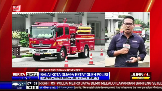 Balai Kota Dijaga Ketat Polisi, Aktivitas Pegawai Berjalan Normal