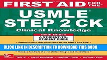 Best Seller First Aid for the USMLE Step 2 CK, Ninth Edition (First Aid USMLE) Free Read