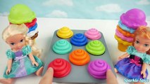 Play Doh Ice Cream Cupcakes Surprise Toys Disney Princess Toddlers Snow Marvel Avenger Hulk Eggs Toy ep1
