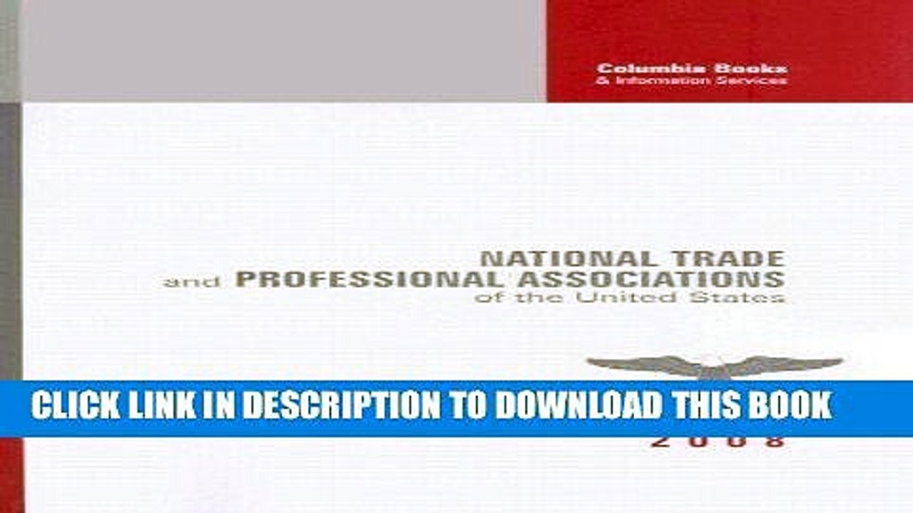 [PDF] National Trade and Professional Associations of the United States 2008 (National Trade