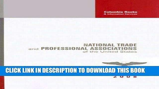 [PDF] National Trade and Professional Associations of the United States 2008 (National Trade