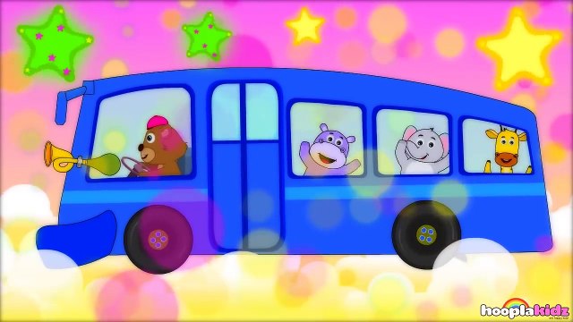 Wheels on the Bus Go Round and Round | Popular Nursery Rhymes Collection by HooplaKidz