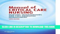 [PDF] Manual of Critical Care Nursing: Nursing Interventions and Collaborative Management Popular