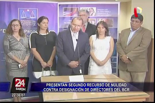 Presentan segundo recurso de nulidad contra designación de directores del BCR