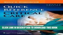 [PDF] Quick Reference to Critical Care Popular Online