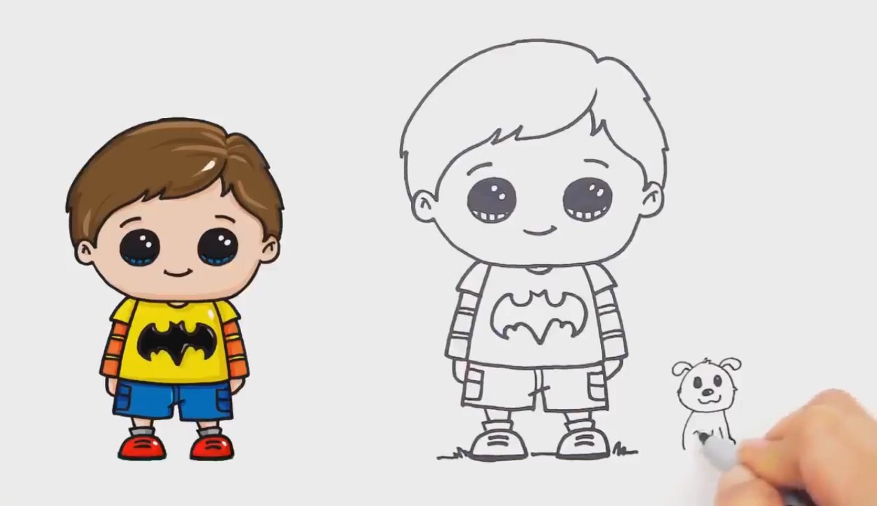 How to draw a Boy Easy - Tutorial Drawing a Boy