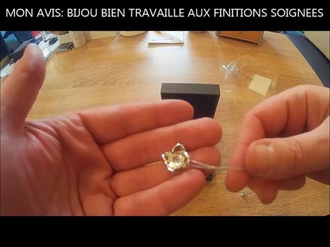 Collier pendentif deux inséparables J. Rosée en argent