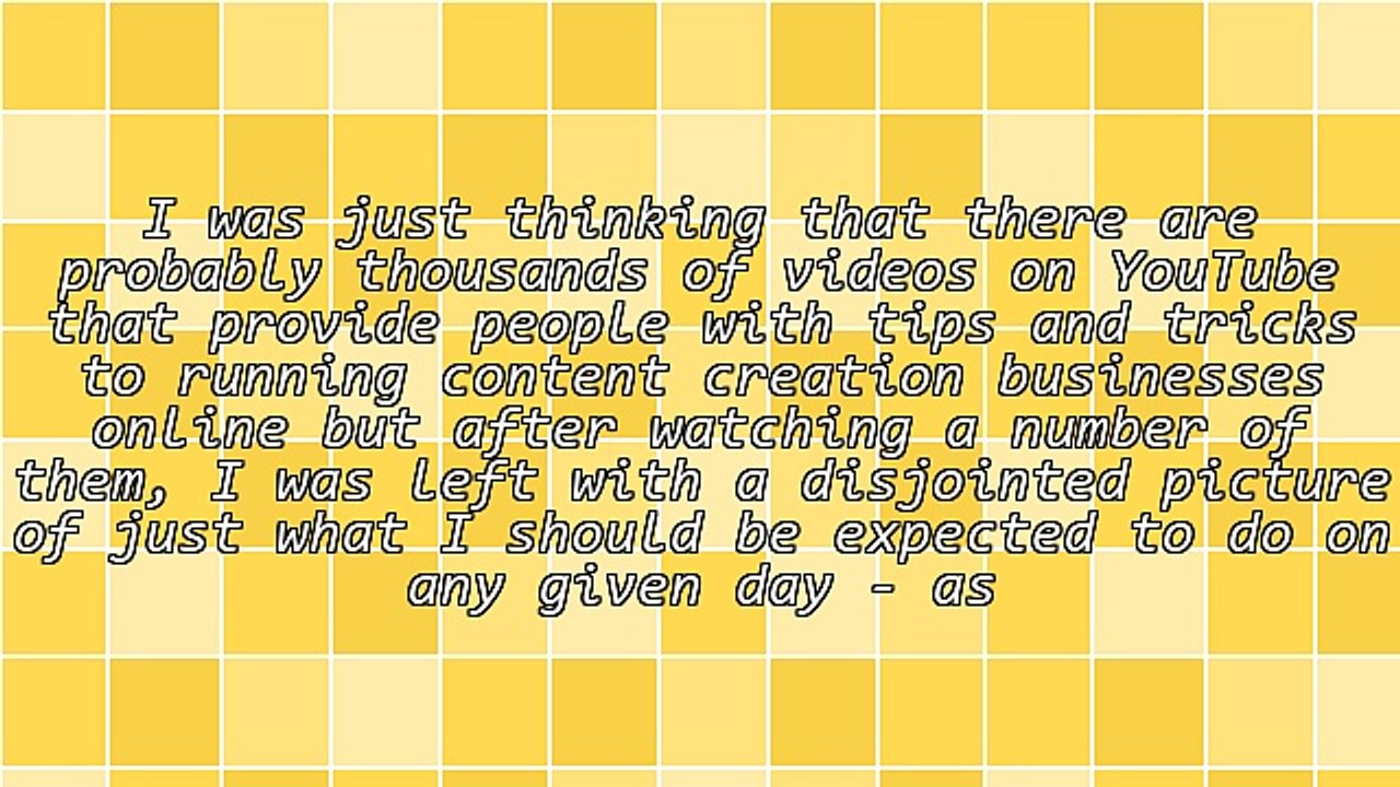 An Average Day in the Life of a Content Creator