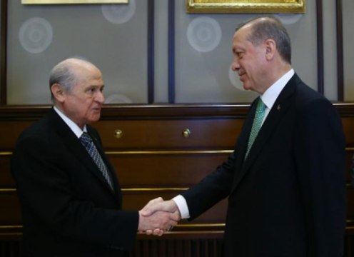 Cumhurbaşkanı Erdoğan, MHP Genel Başkanı Bahçeli'yi Kabul Etti