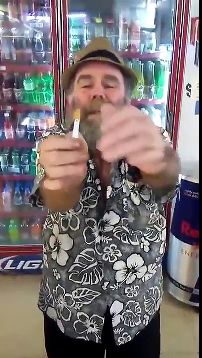 Drunk Man Shows a Magic Trick