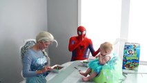 FROZEN ELSA TWIN BABIES Spiderman & Frozen Anna Funny Superhero movie in real life Frozen Elsa Baby