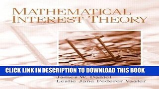 Ebook Mathematical Interest Theory Free Read