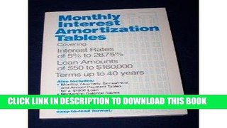 Ebook Monthly Interest Amortization Tables Free Read